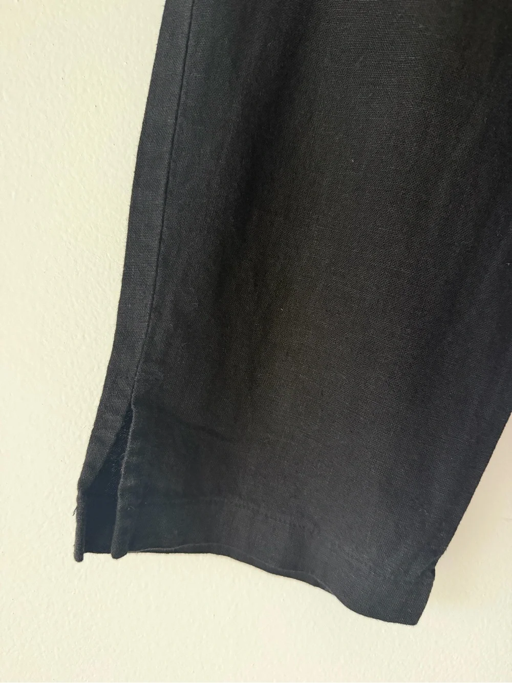 Women’s Black Drawstring Linen Blend Pants